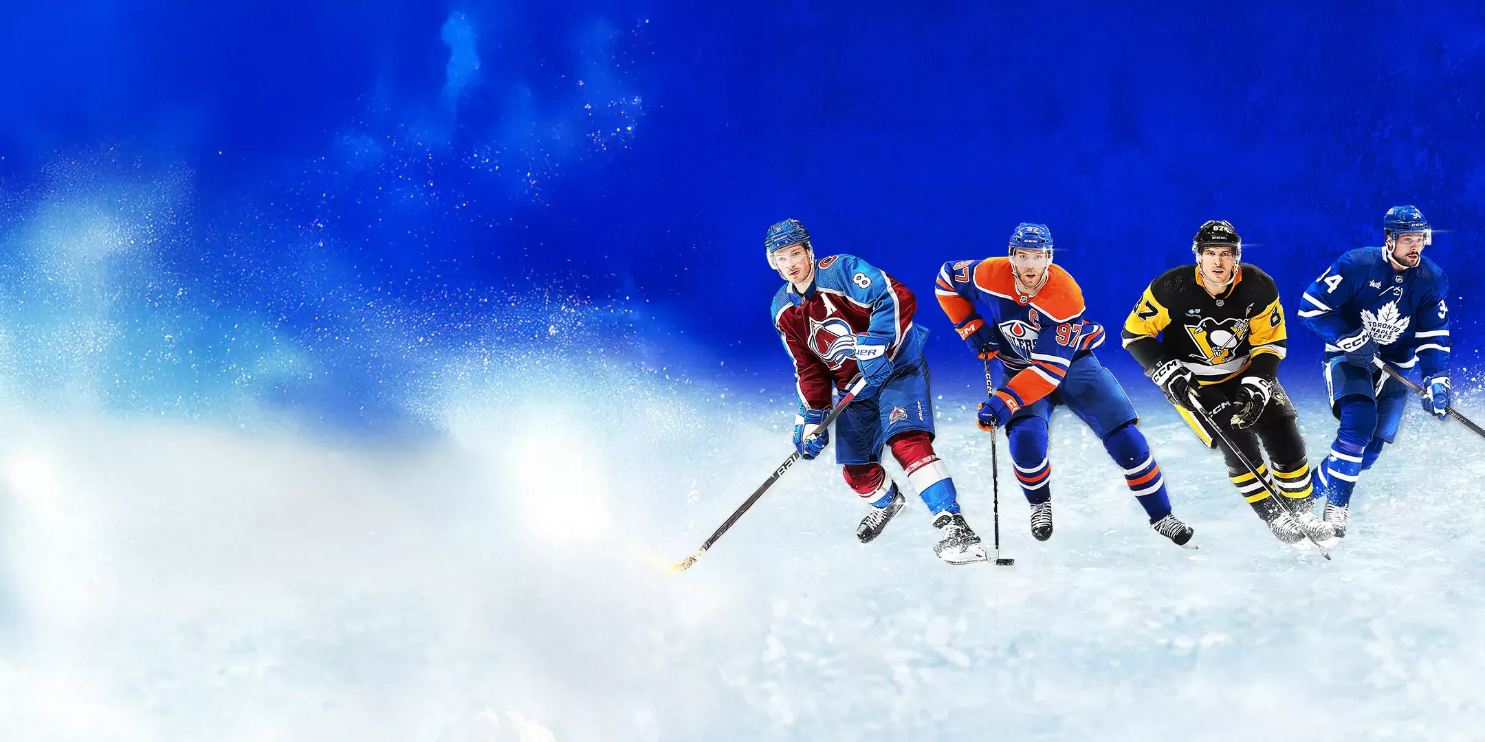 Pro Hockey players skating on the ice