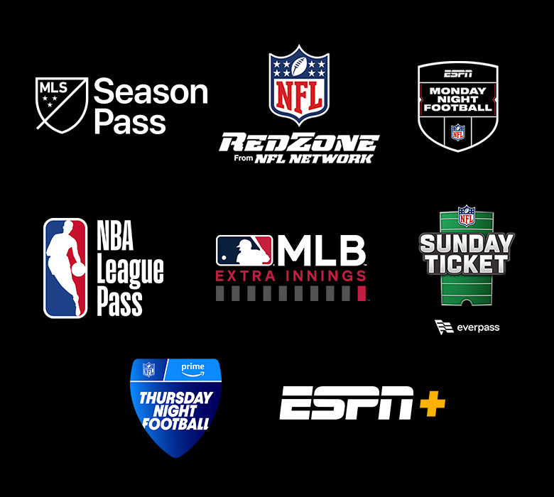 Collage of sports channel logos