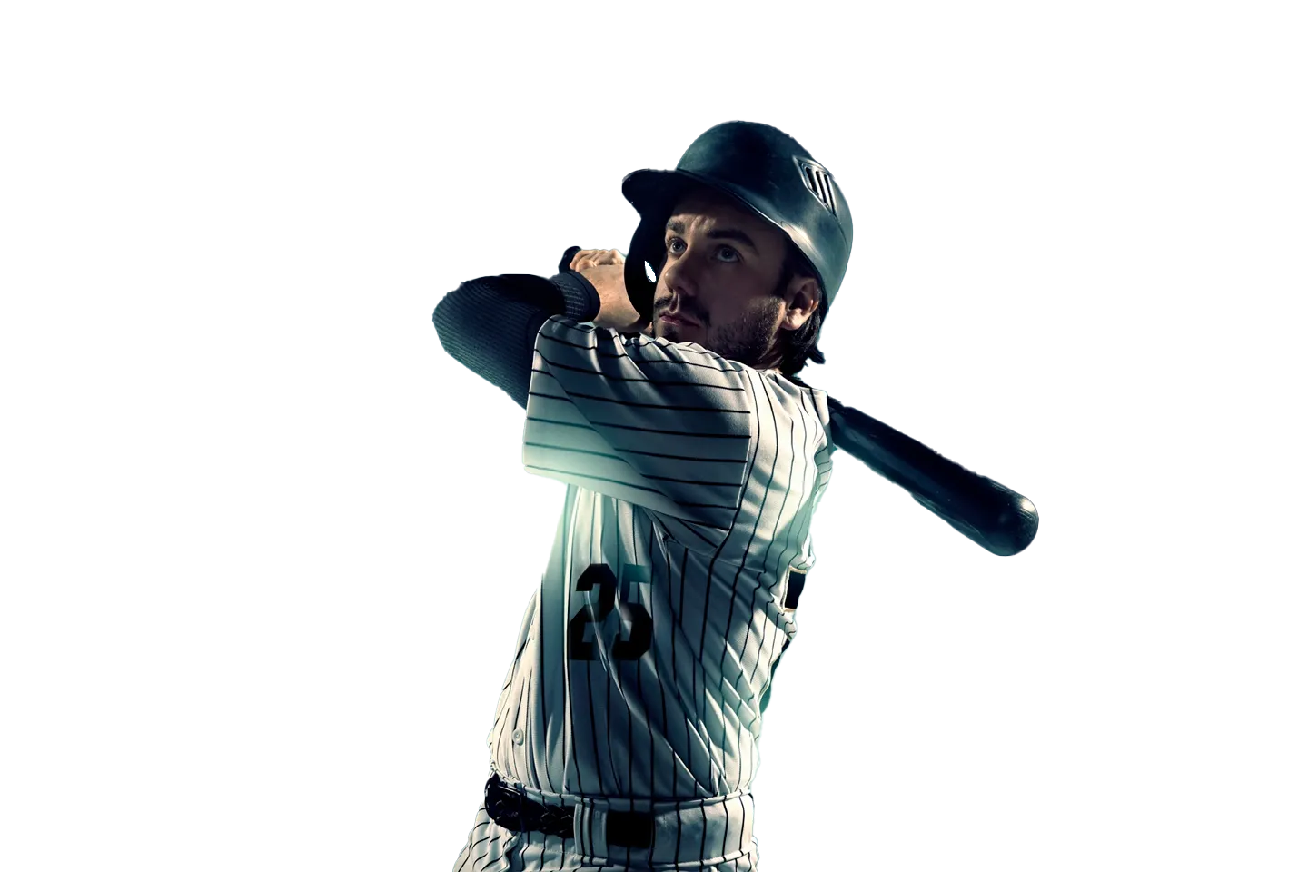 Pro Baseball player hitting a home run.